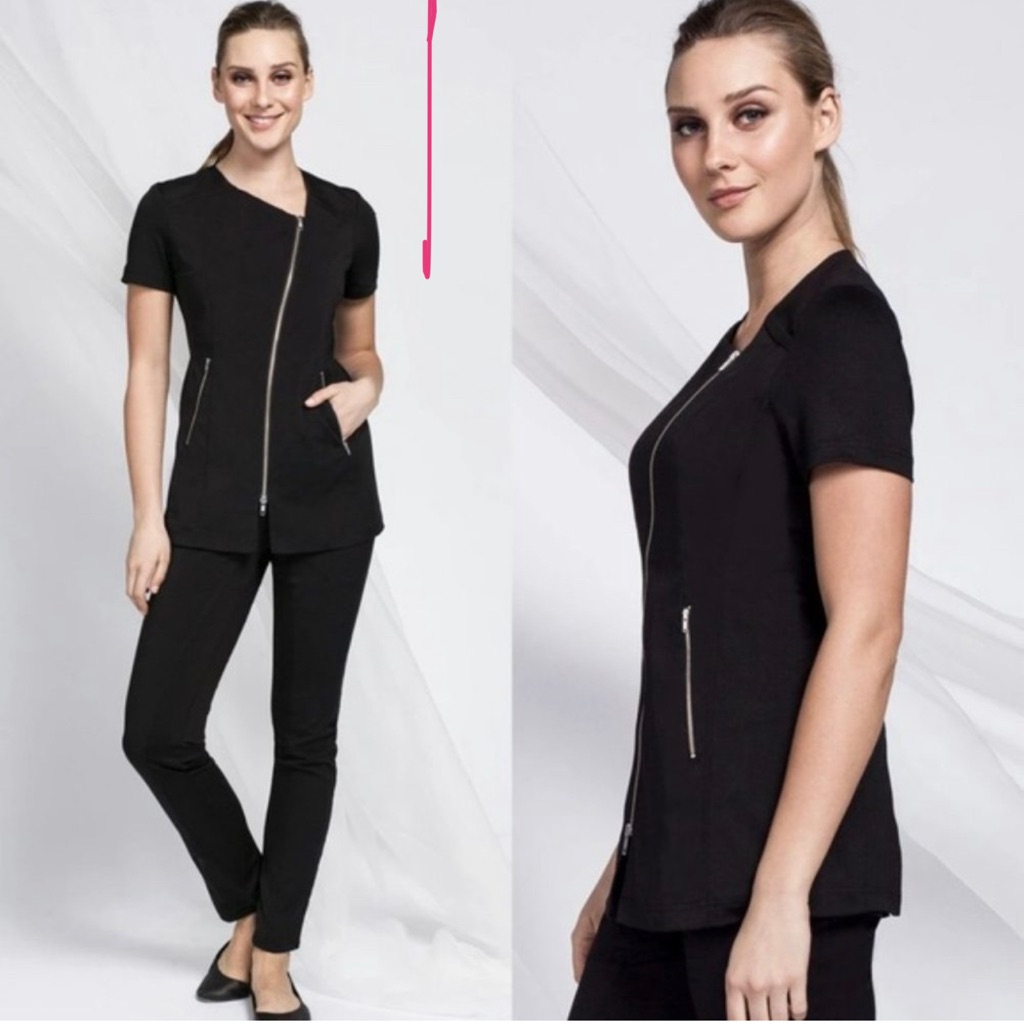 Noel Asmar Uniform Top Beauty Industry Black